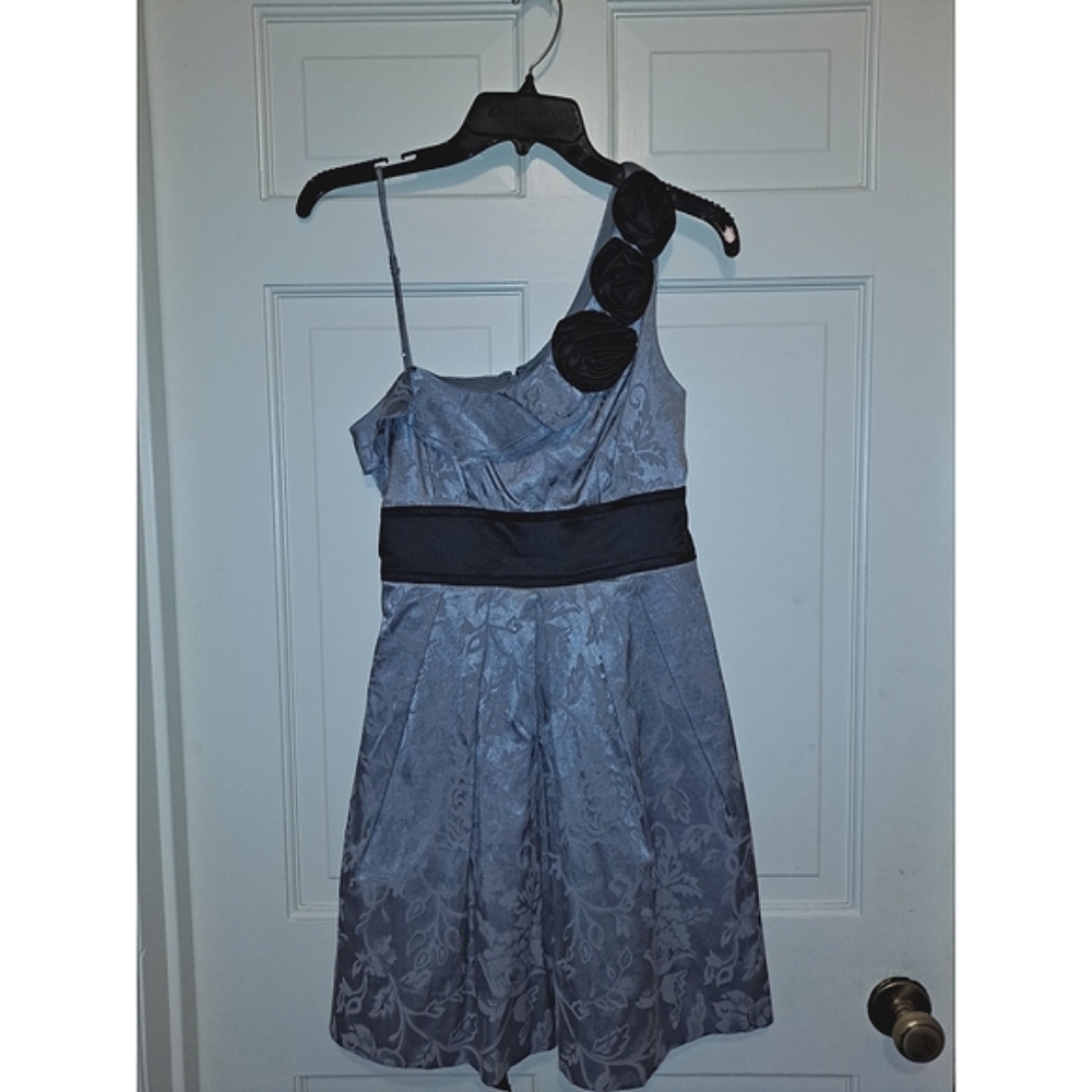 Women’s rosette shoulder flower dress party formal dance evening neutral sport